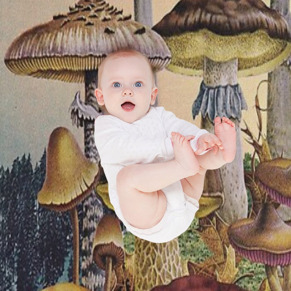 Mushroom Festival Machine-washable Throw Blanket