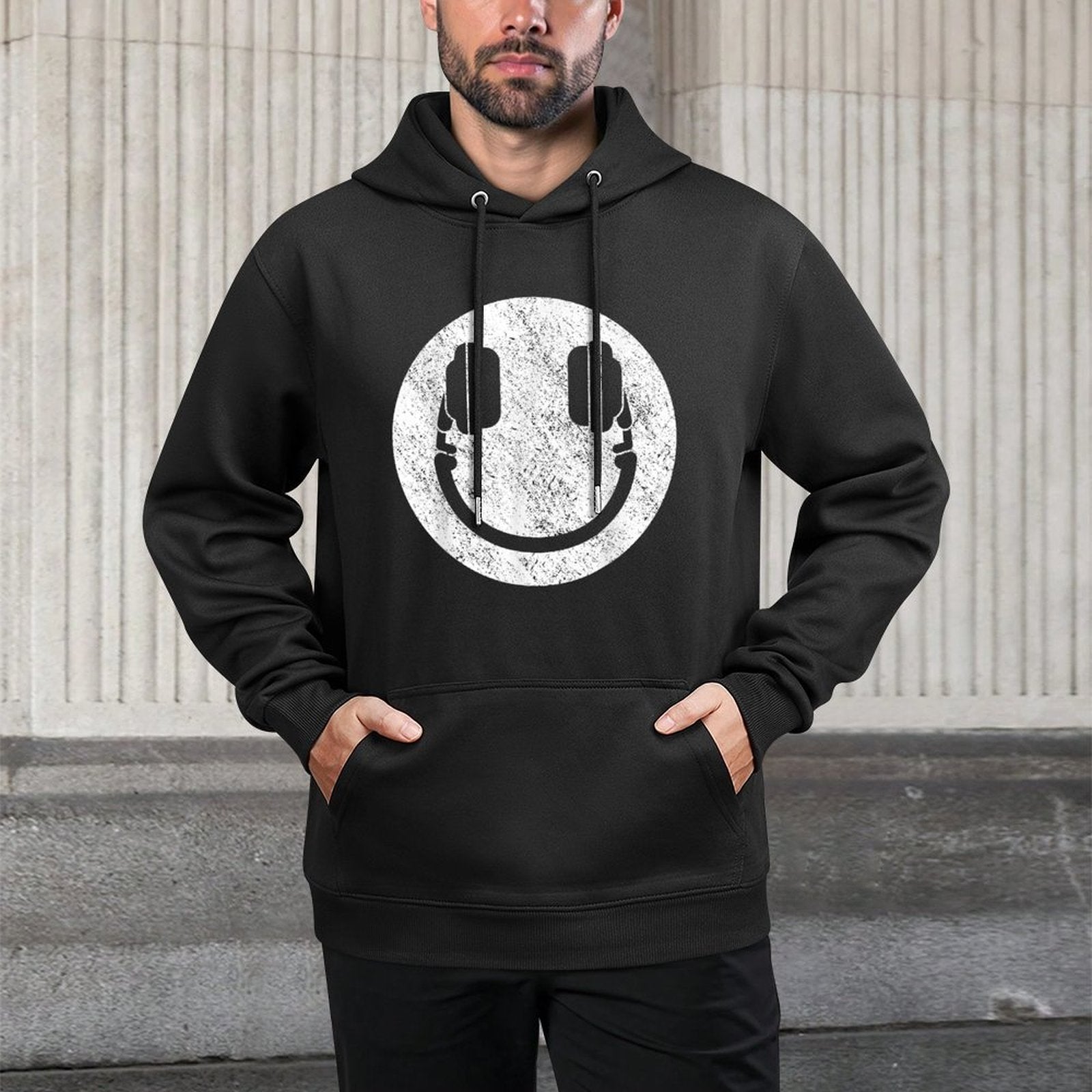 DJ Disc Jockey Smile Durable Construction Hoodie