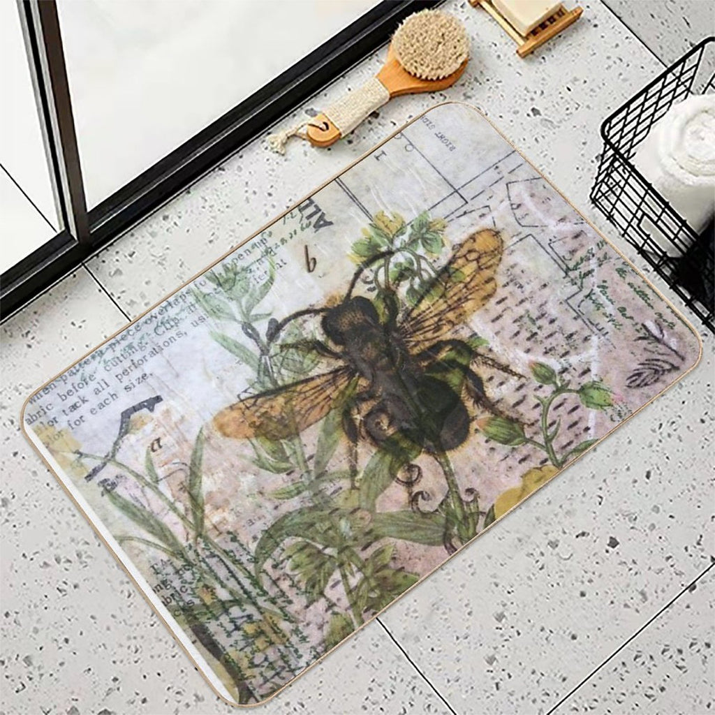 Spring Bee  Stain-Proof Bath Mat