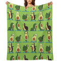 Avocado Yoga Wrinkle-free Throw Blanket