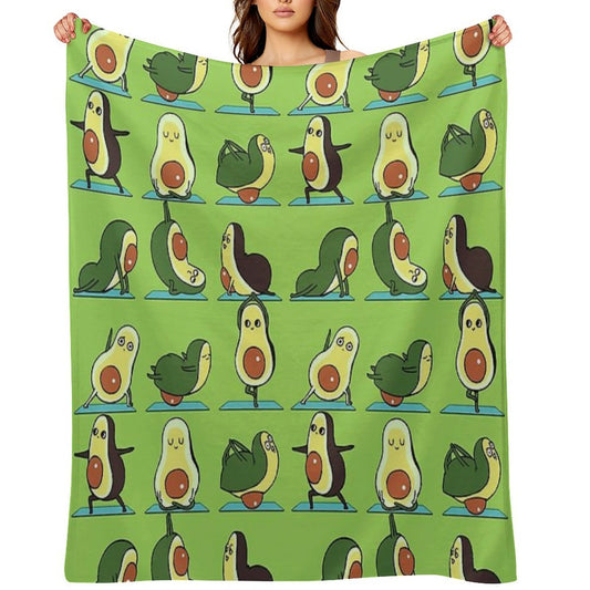 Avocado Yoga Wrinkle-free Throw Blanket