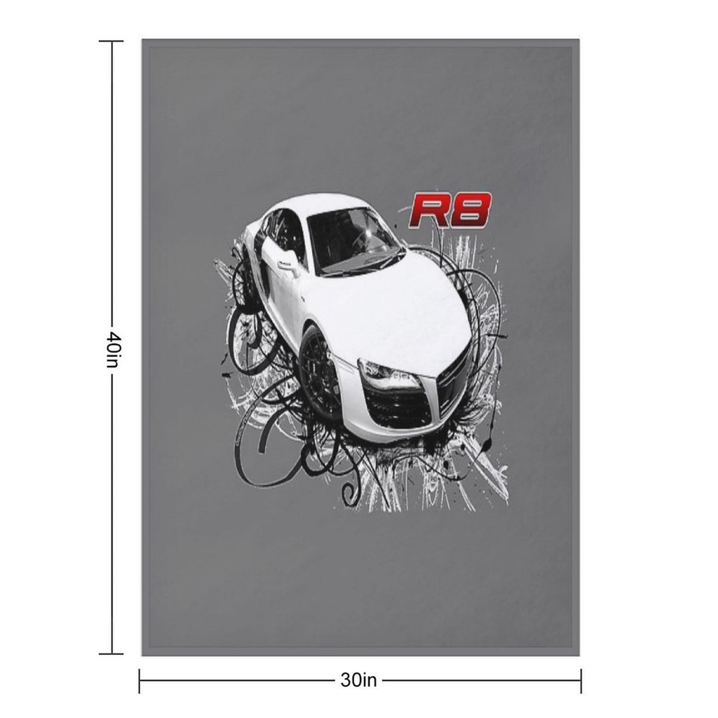Audi R8 in Swirls Velvety-soft Throw Blanket