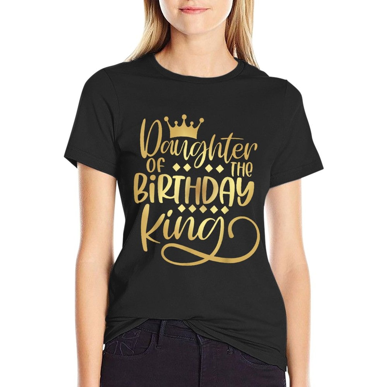 Daughter Of The Birthday King Boys Bday Party Gift For Him  Heathered Texture T-Shirt