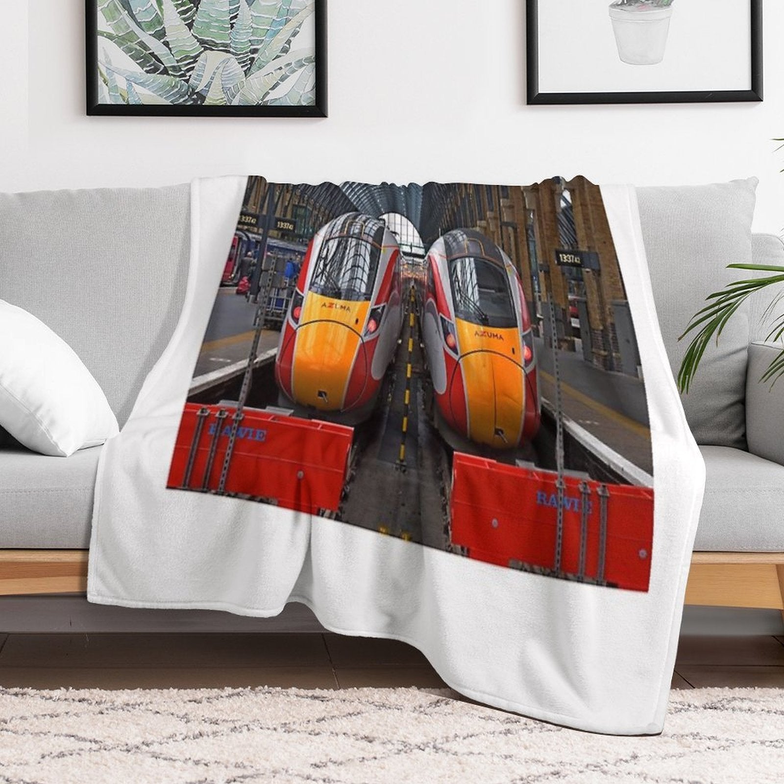 LNER Azuma Trains at Kings Cross Compact Throw Blanket