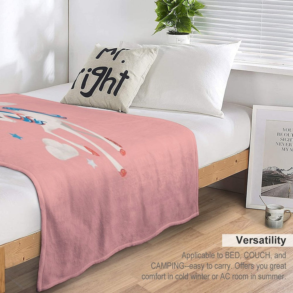 Cute Pony Travel-friendly Throw Blanket