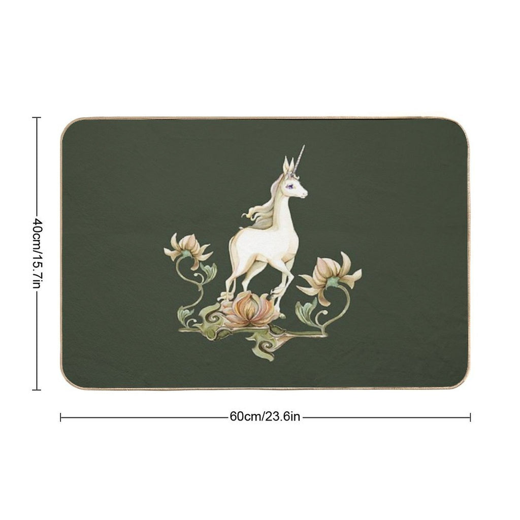 Last Unicorn - Flower Garden  Eco-Friendly Bath Mat