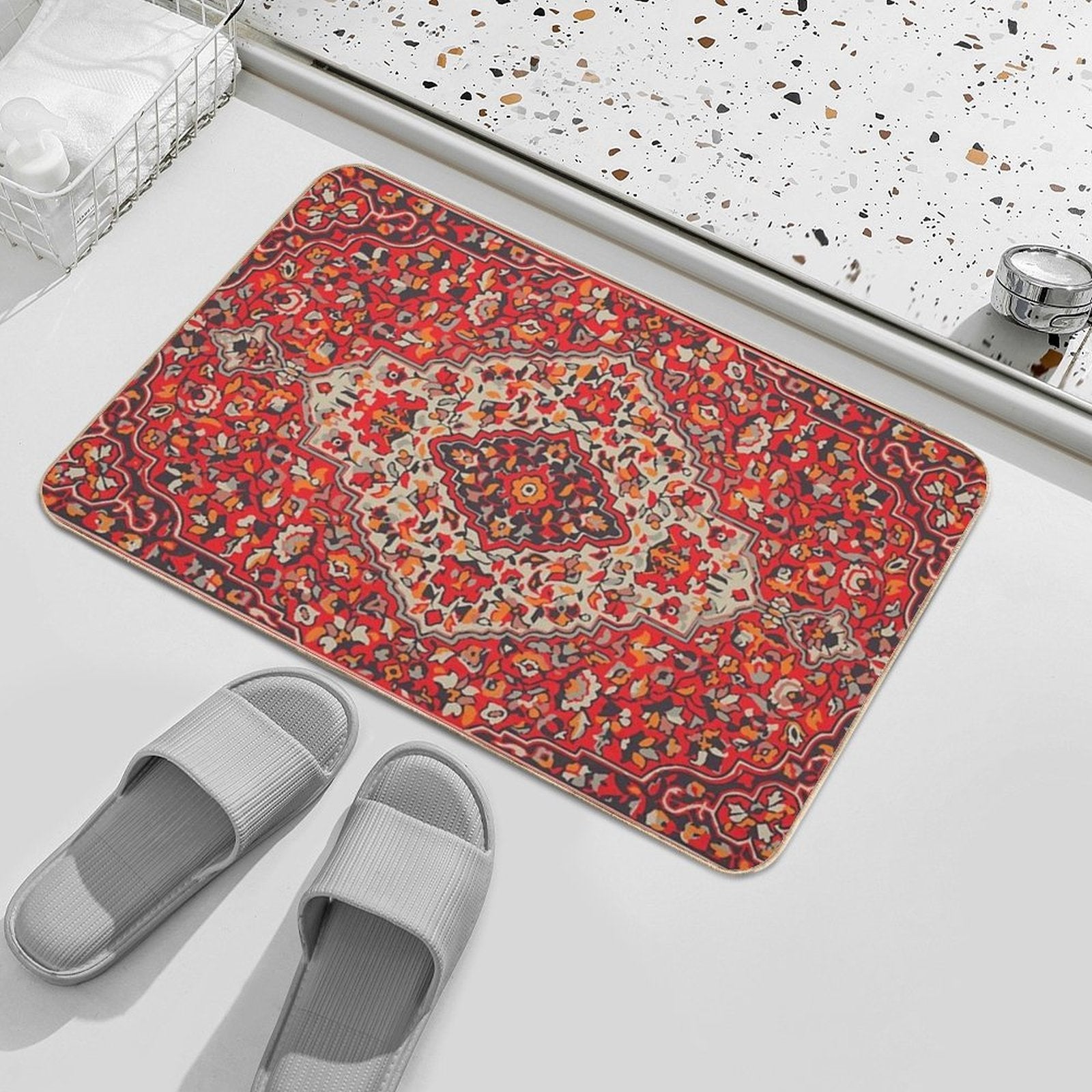 Persian Oriental Rug  Rapid-Drying Bath Mat
