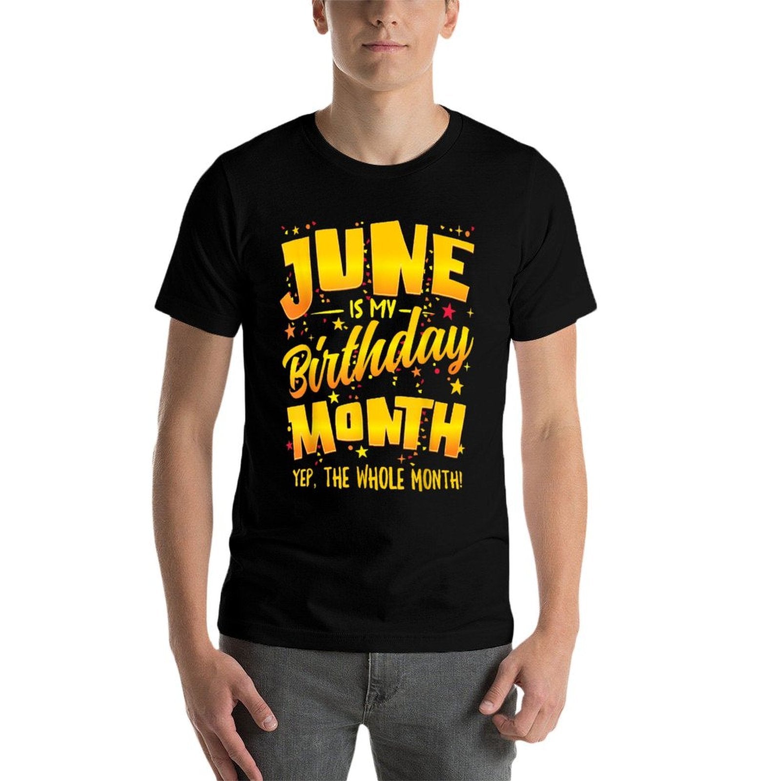 June Birthday Celebration Design for Men, Women & Youth  Tagless Design T-Shirt