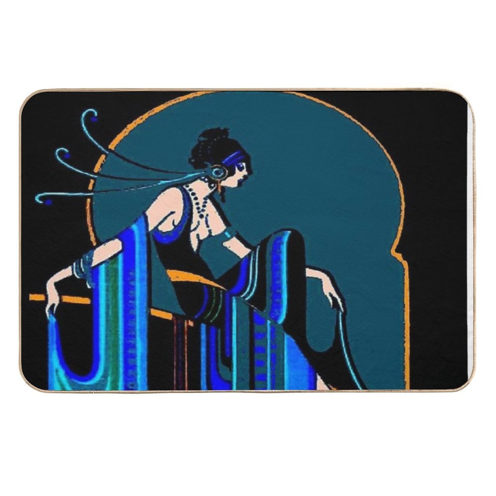 FLAPPER  Vintage 1920 Art Deco Beautiful Print  Odorless Bath Mat