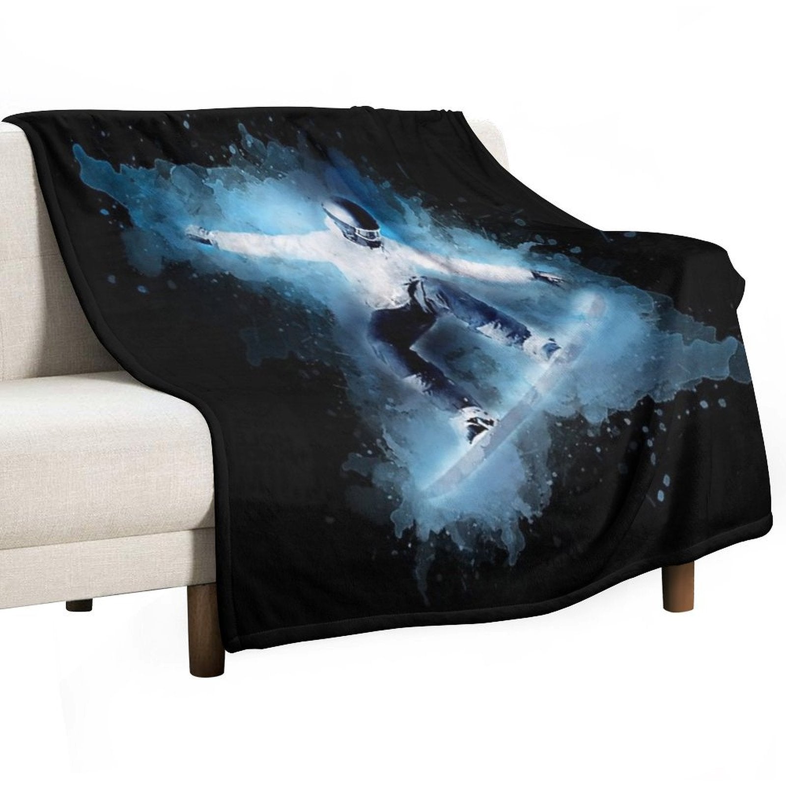 Snowboard Durable Throw Blanket