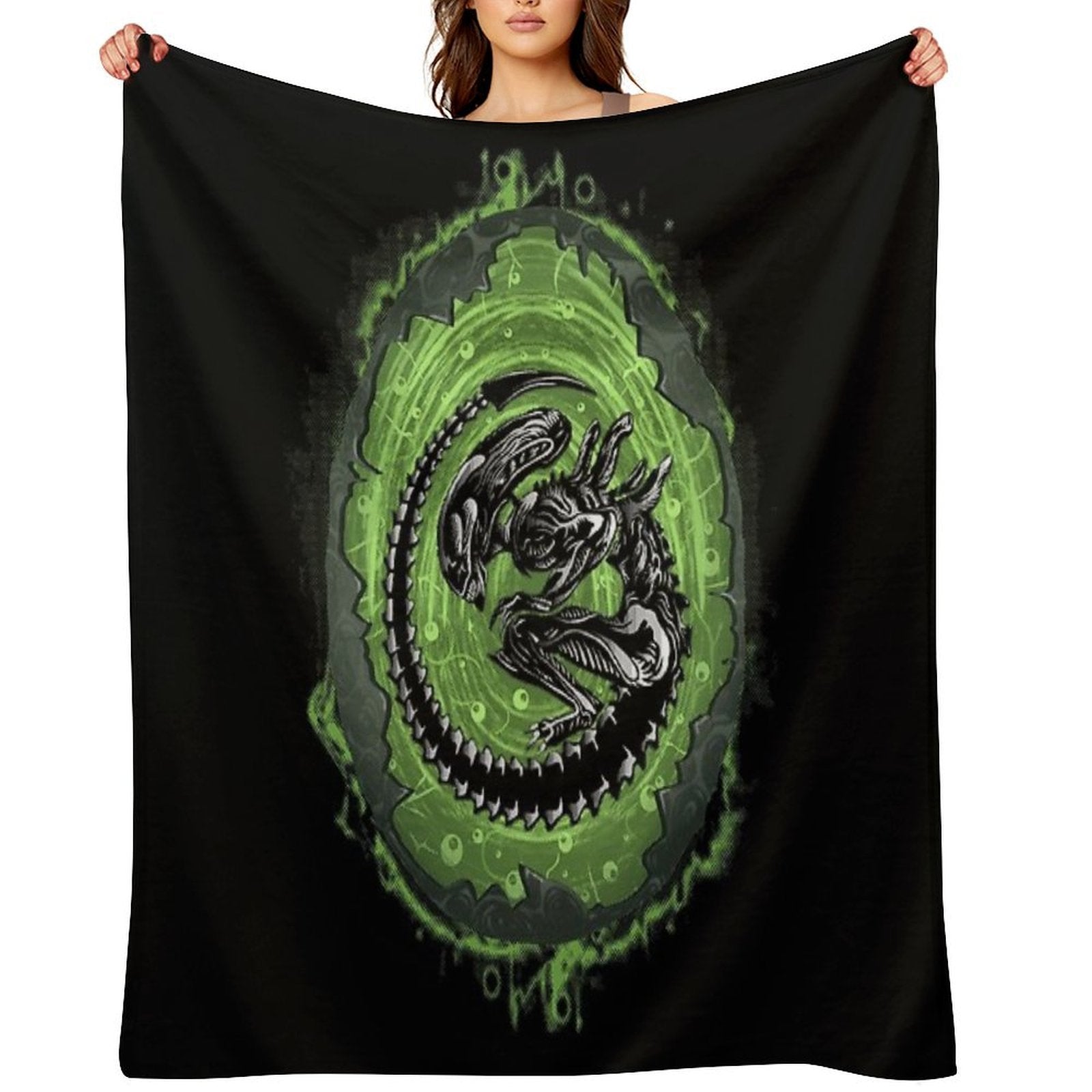 Alien Incubation Plush Throw Blanket