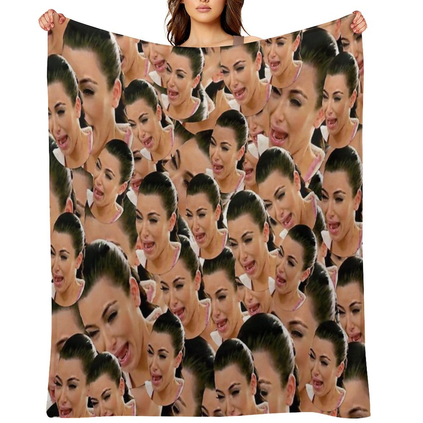 Crying Kim Kardashian Quick-dry Throw Blanket