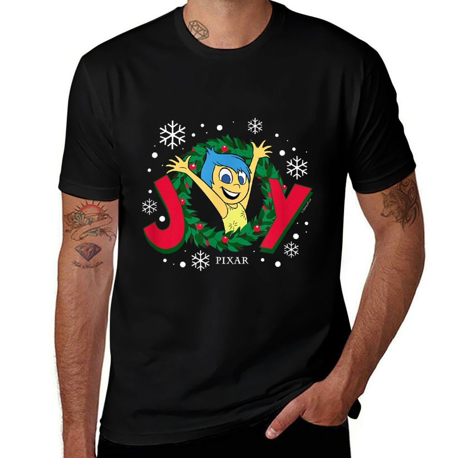 Inside Out 2 - Joy Christmas Wreath  Wrinkle-resistant T-Shirt