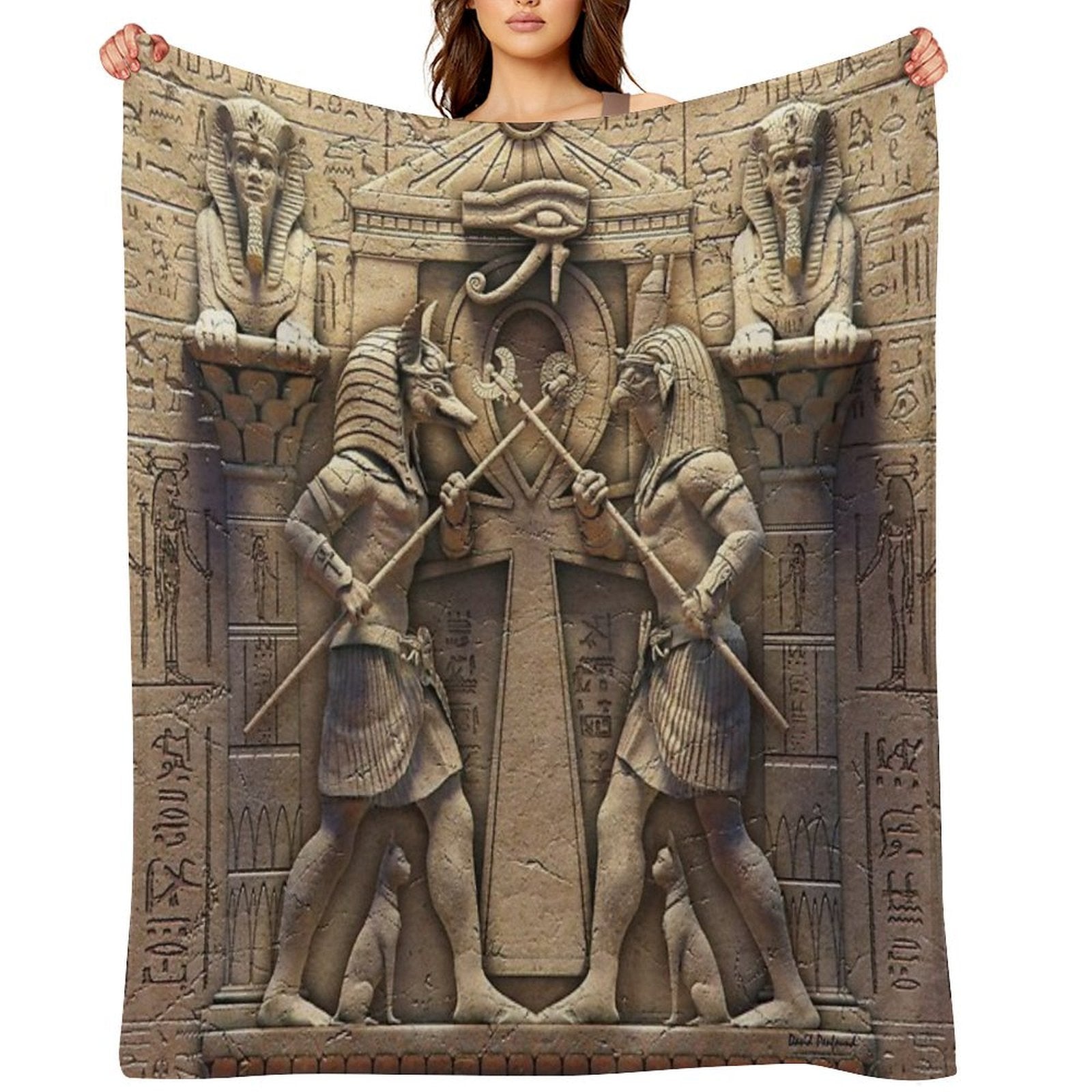 Egyptian Gods Versatility Throw Blanket