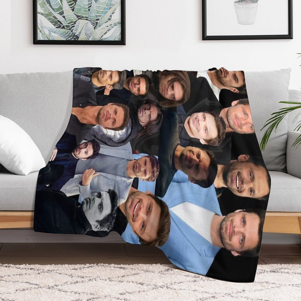 Seb Stan Collage Durable Throw Blanket