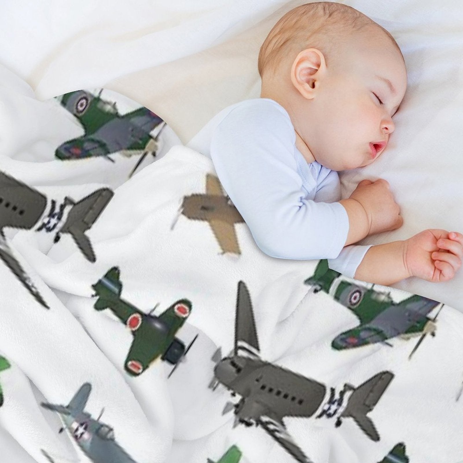 Multiple WW2 Airplanes Premium Throw Blanket