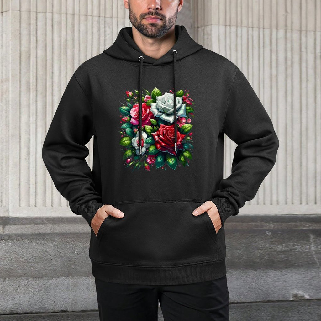 Roses Flower Floral Blossom Lovers Unisex Design Hoodie