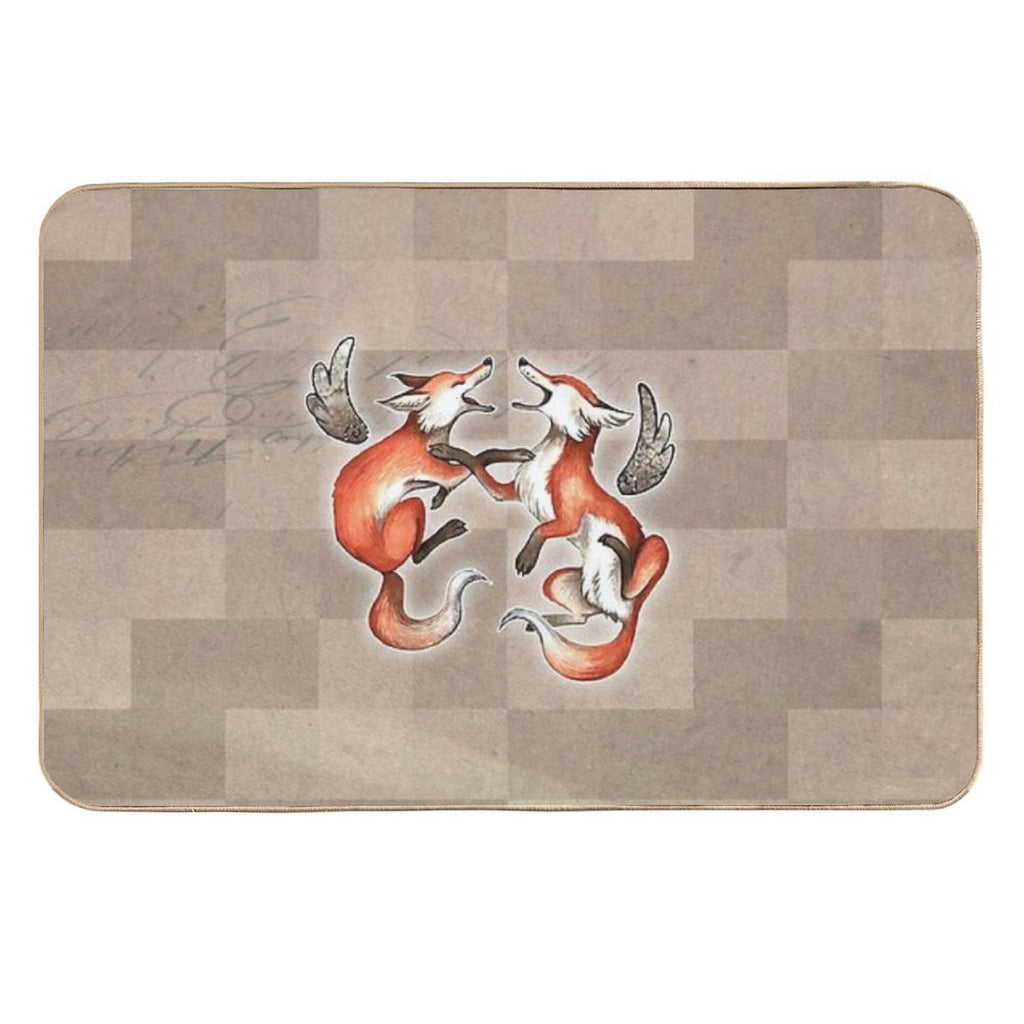 Foxes  Easy Maintenance Bath Mat