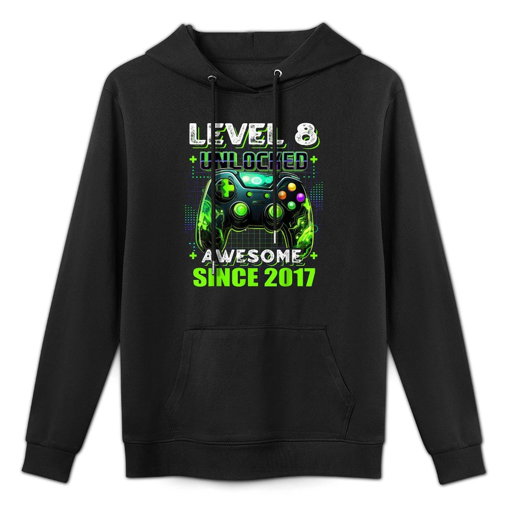 8th Birthday Boy Level 8 Gamer 8 Year Video Game Party Easy Care Hoodie