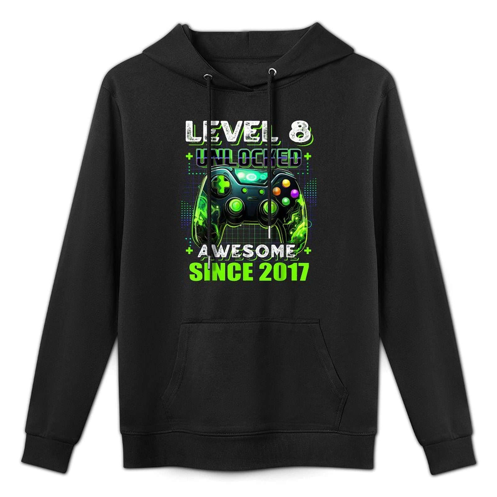 8th Birthday Boy Level 8 Gamer 8 Year Video Game Party Easy Care Hoodie