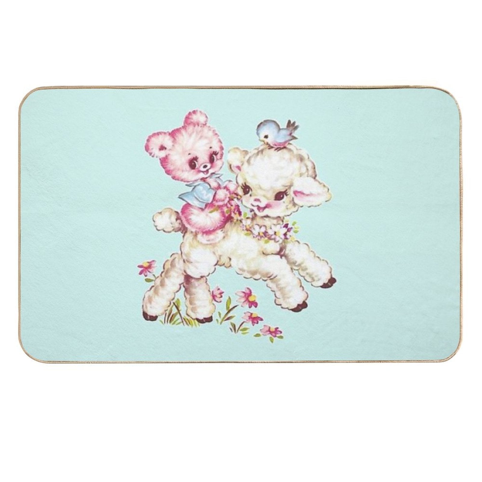 Lamb Lovely Bear  Odorless Bath Mat
