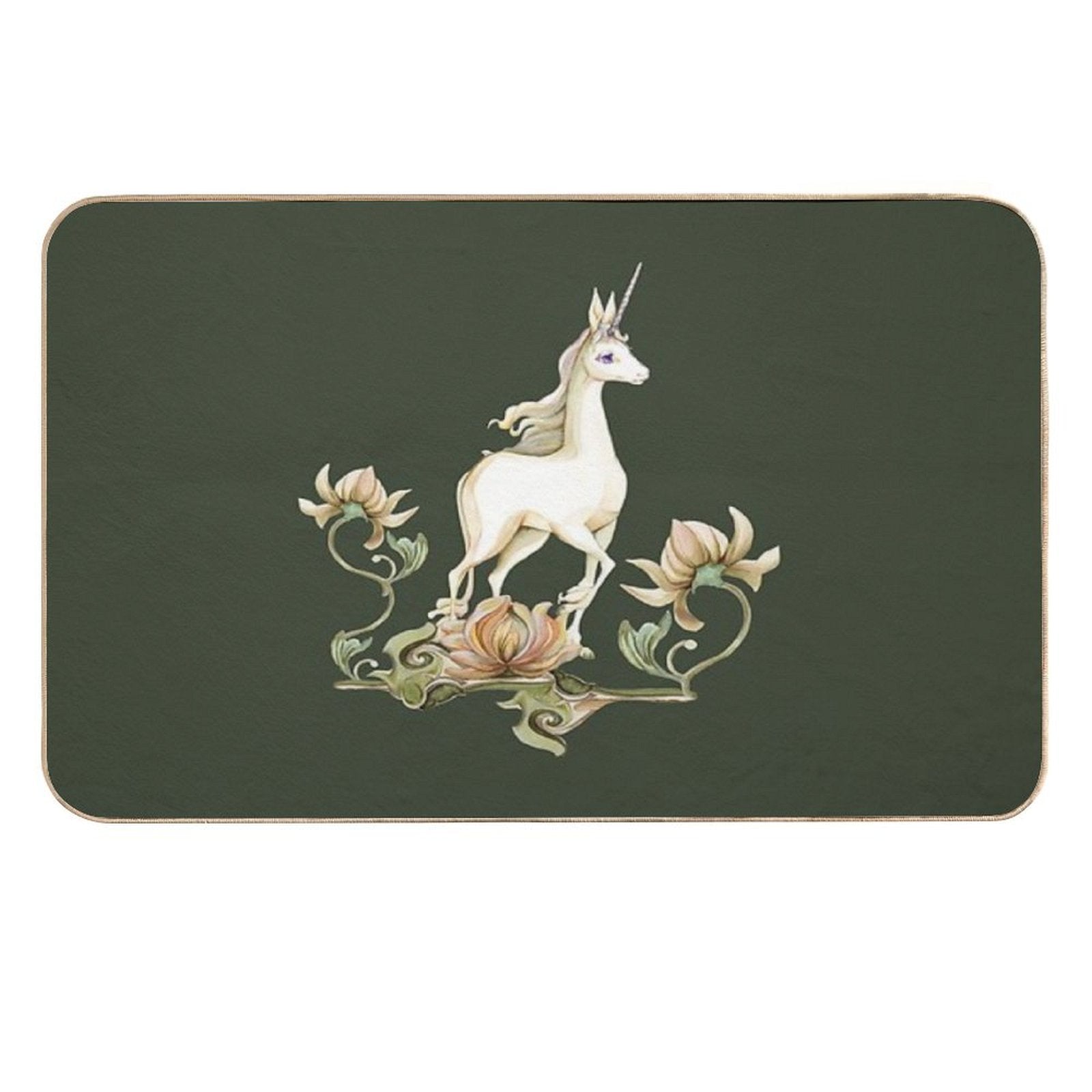 Last Unicorn - Flower Garden  Eco-Friendly Bath Mat