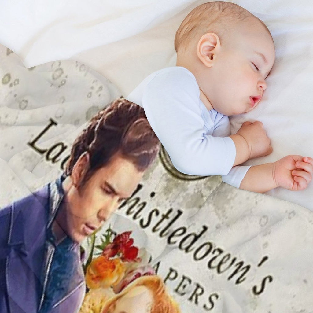 Colin Bridgerton & Penelope Featherington Lady Whistledown Society Papers Netflix Anti-pilling Throw Blanket