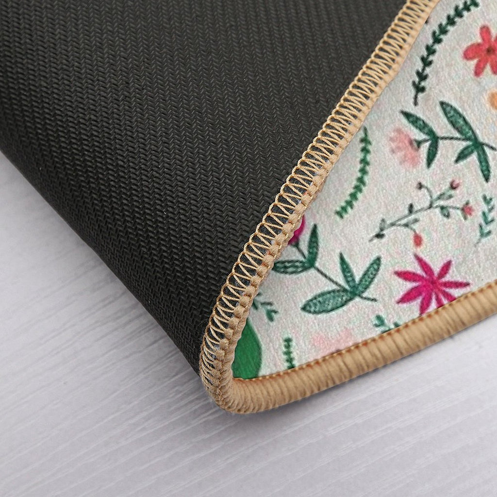Floral Seamless Pattern  Slip-Resistant Bath Mat