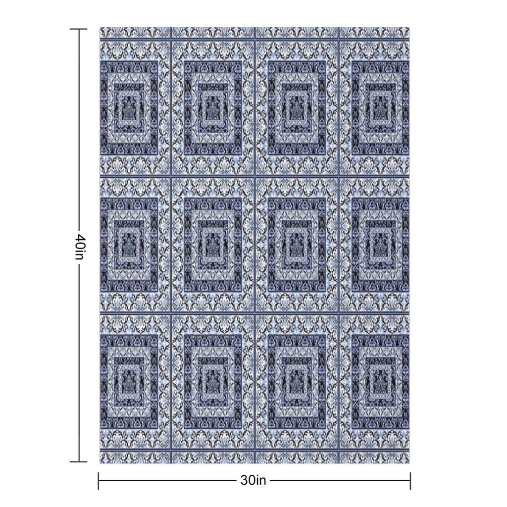 Damask Mosaic Tile Art Multi-functional Throw Blanket