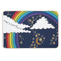 Rainbow Blue Background  Dirt-Trapping Bath Mat