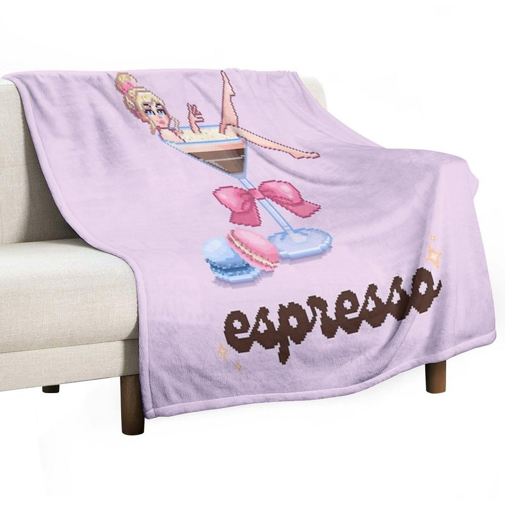 Sabrina Carpenter, Espresso Single, Sabrina 2024, Short N' Sweet Tour, Espresso Martini Machine-washable Throw Blanket