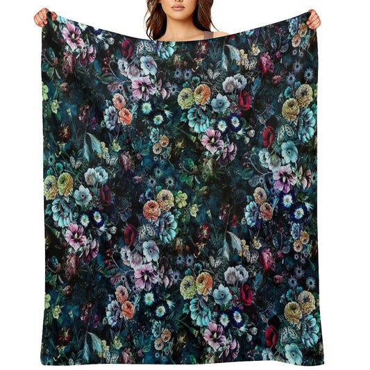 Night Garden Premium Throw Blanket