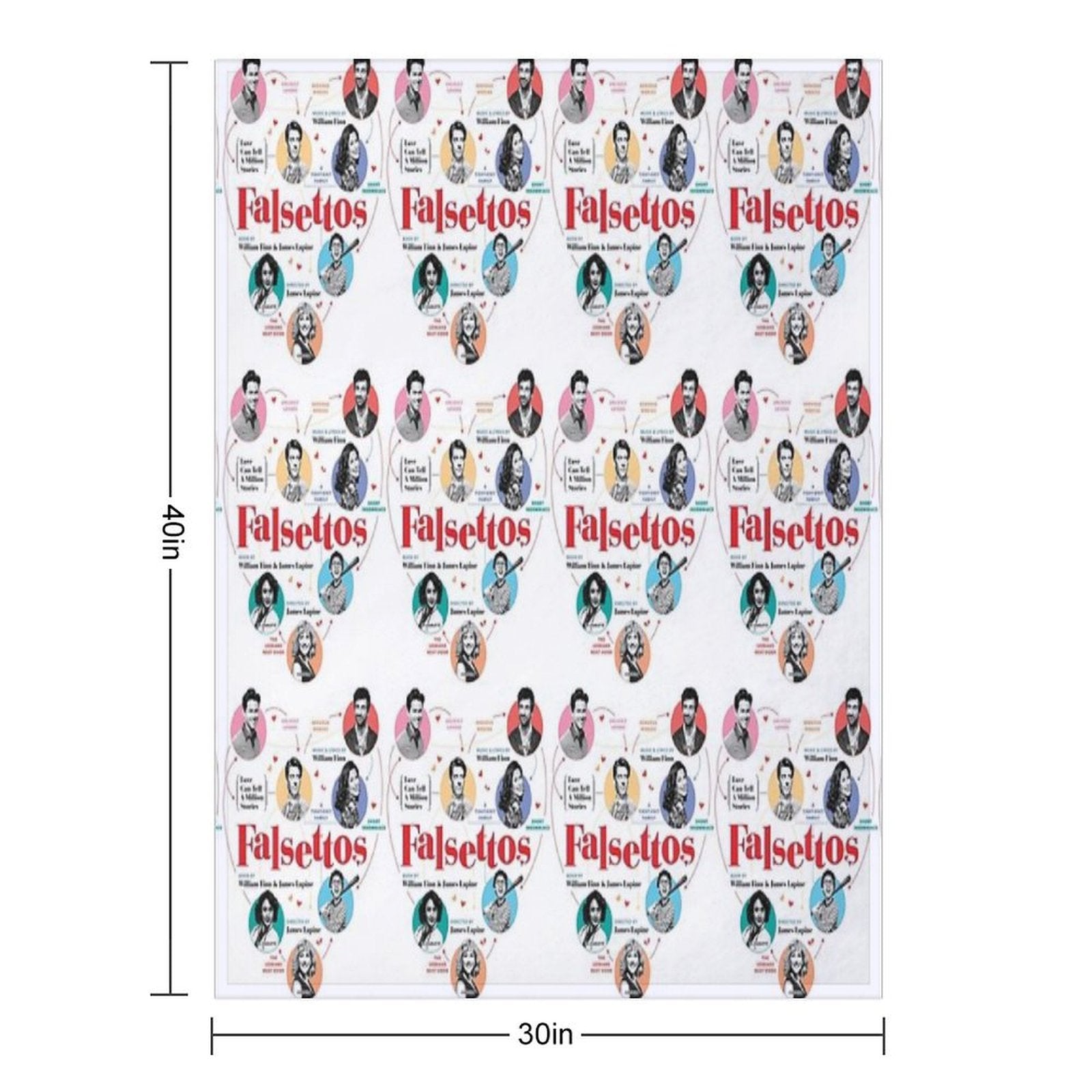 Falsettos 2016 Poster Quick-dry Throw Blanket