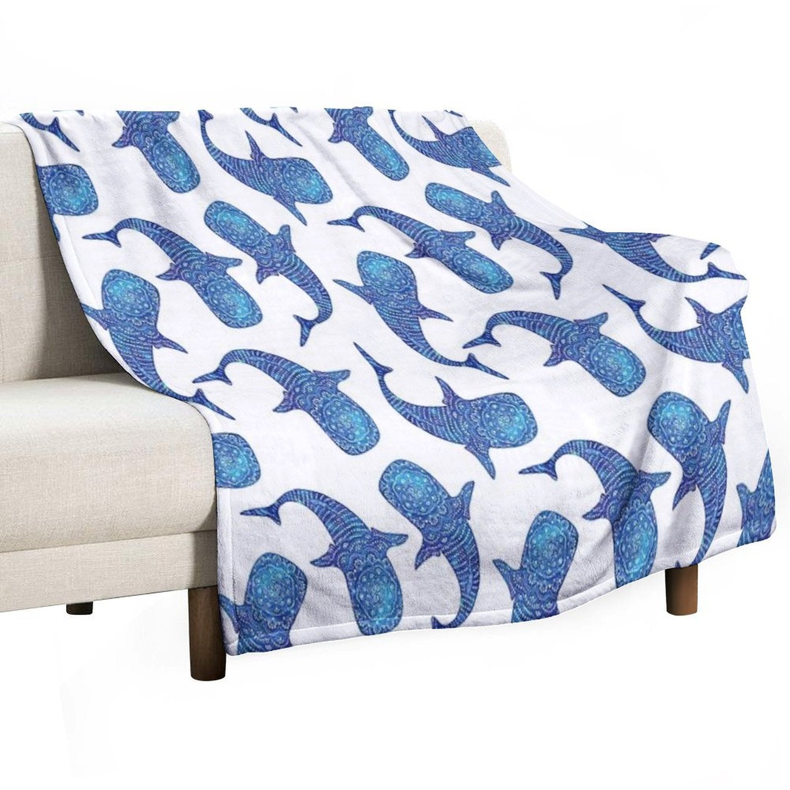 Marokintana - Whale Shark I Plush Throw Blanket