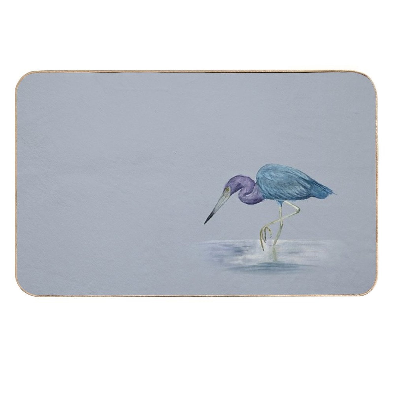 Little Blue Egret  Long-Lasting Bath Mat
