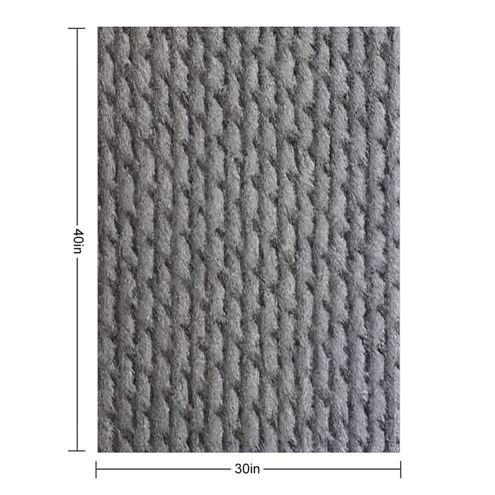 Tiny Gray Basketweave Pattern Quick-dry Throw Blanket
