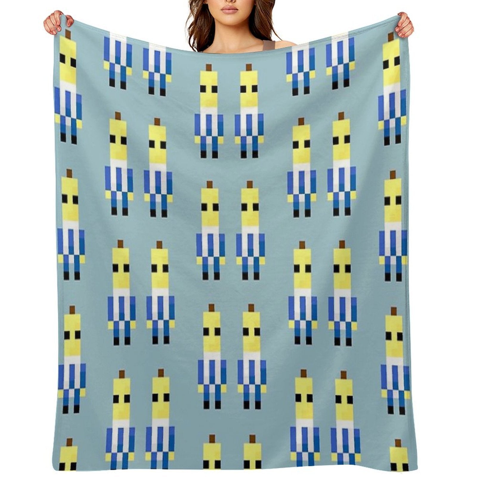 Bananas in Pyjamas Wrinkle-free Throw Blanket