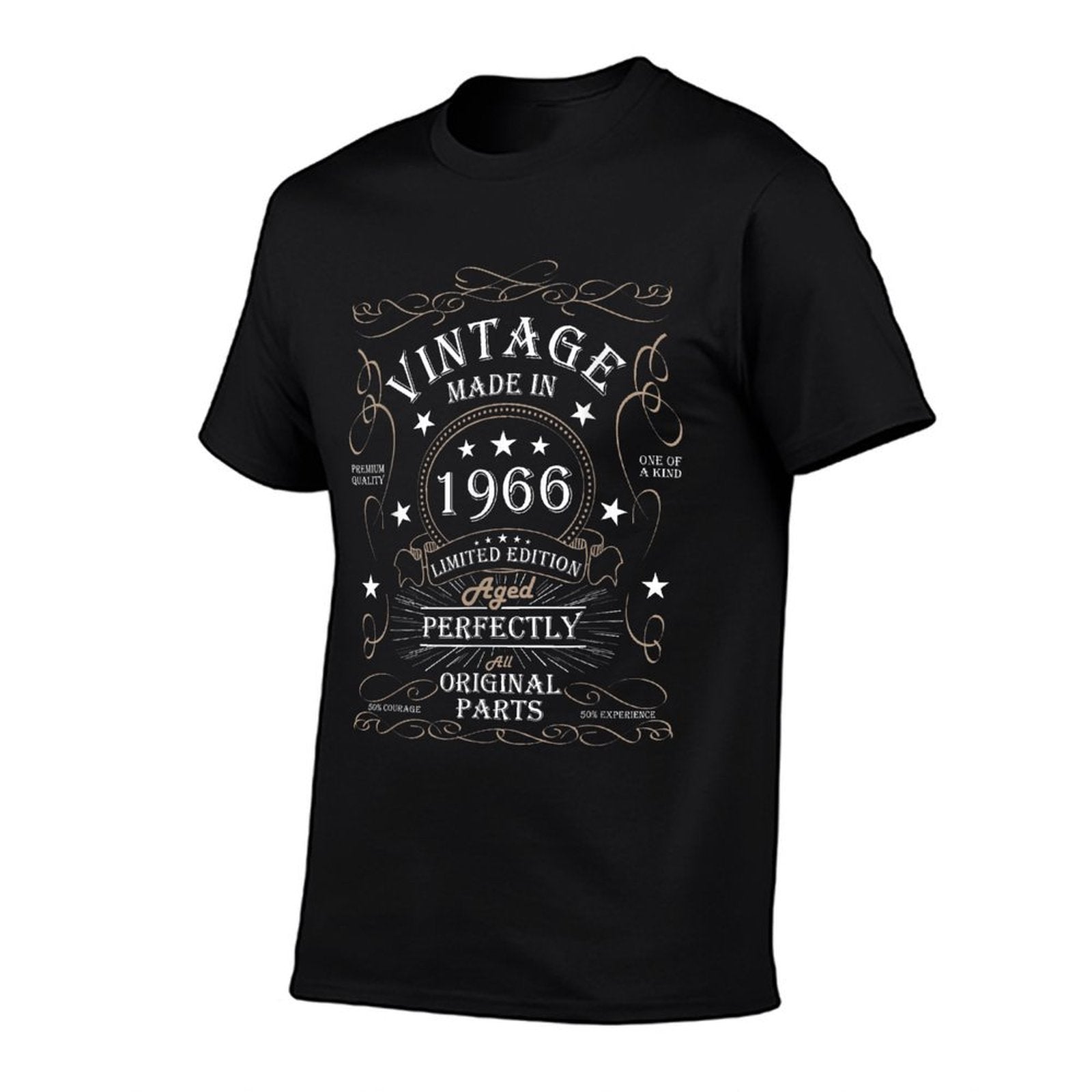 59th Birthday Retro Limited Edition Man Woman Vintage 1966  Ribbed Collar T-Shirt