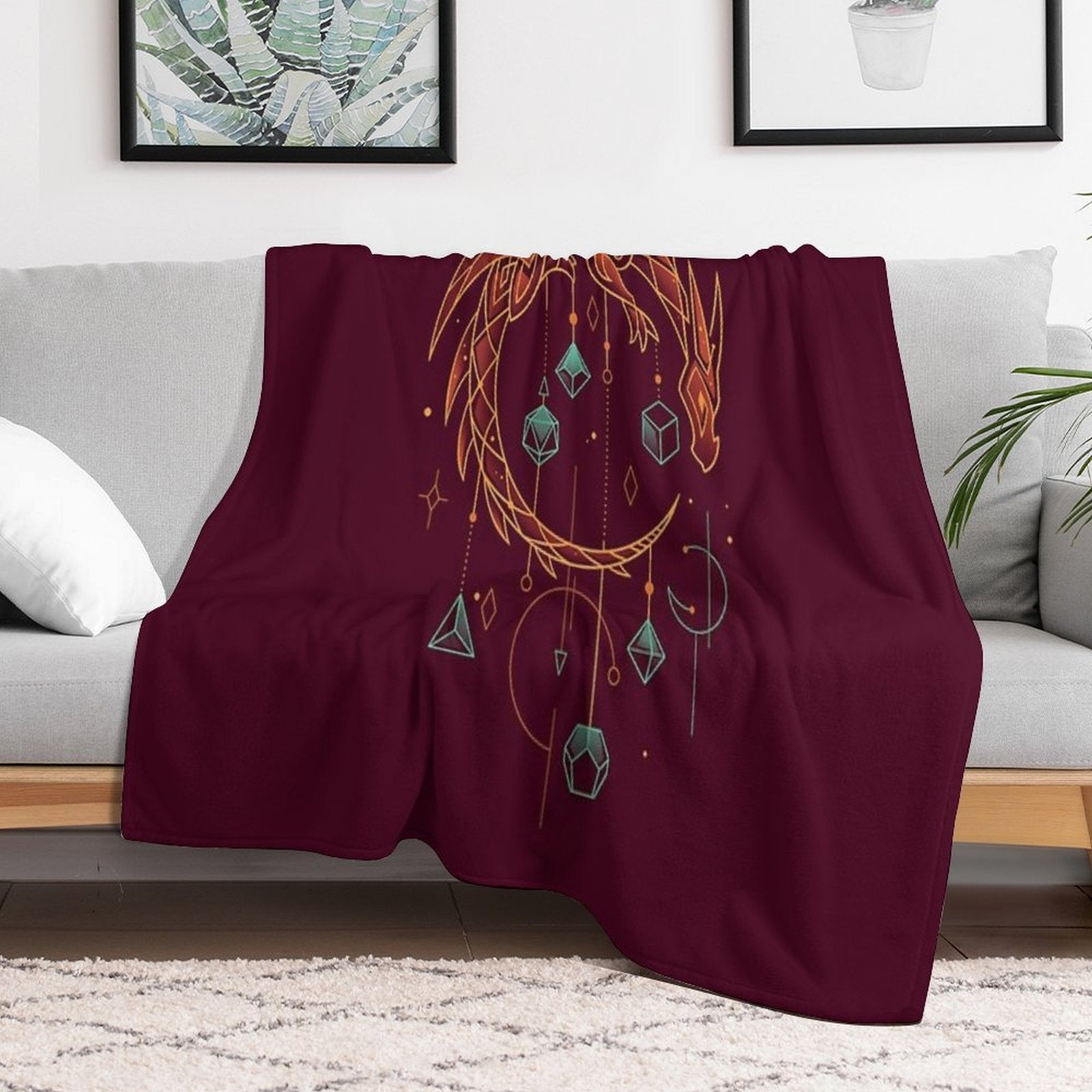 Draconic Dice Keeper - Roleplayer Gamer All-season Throw Blanket