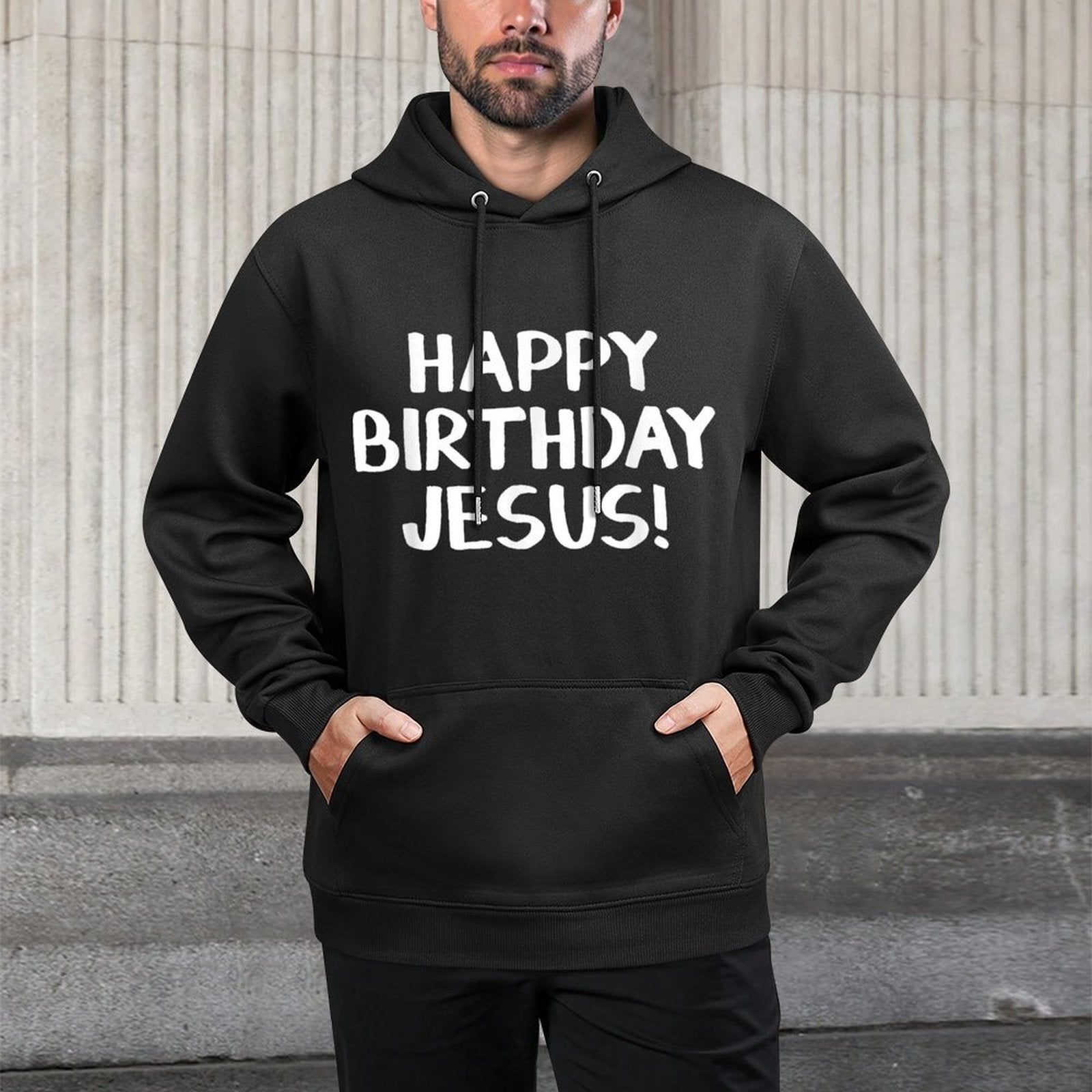 Happy Birthday Jesus Medium-Weight Fabric Hoodie