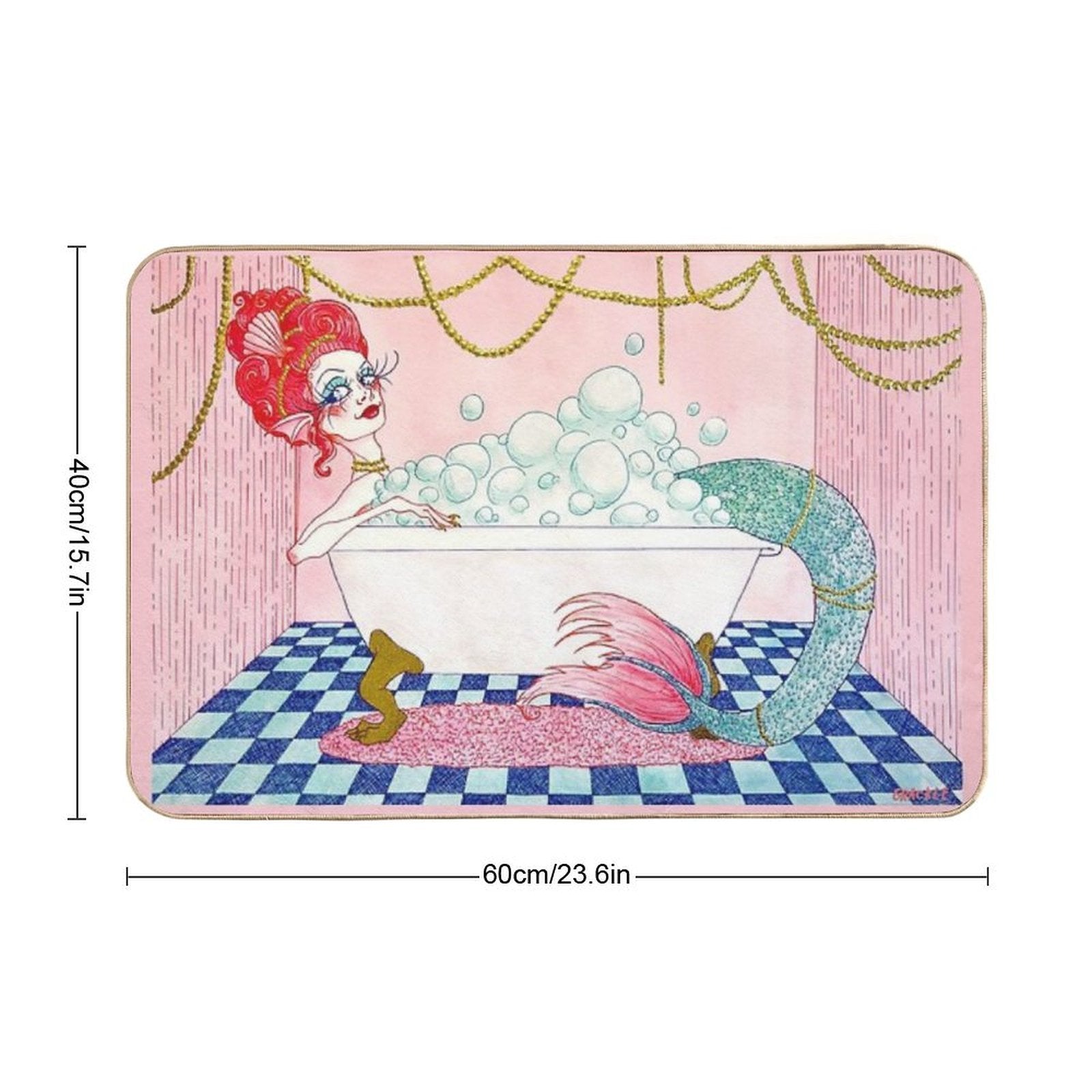 Opulent Luxuries  Fade-Resistant Bath Mat
