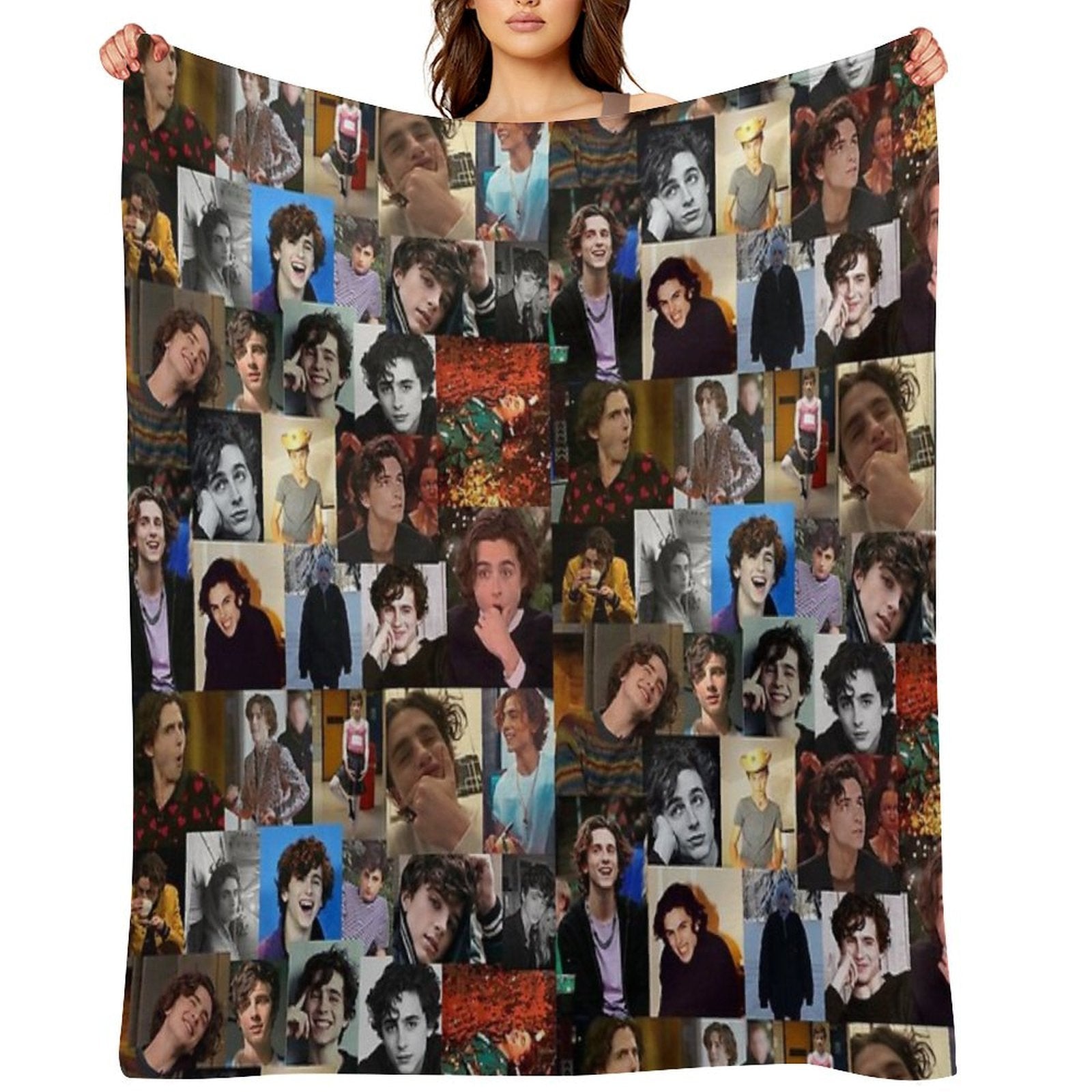 Another Timmy Collage Travel-friendly Throw Blanket