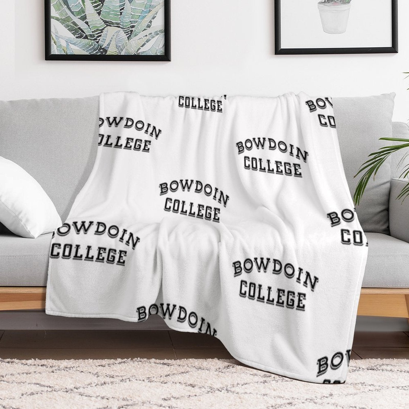 Bowdoin College Sustainable Throw Blanket