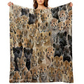 The Big-Little Roar Collage, Majestic Cubs, Baby Lions, Leopards, Cheetahs, Panthers And Cougars Easy Care Throw Blanket