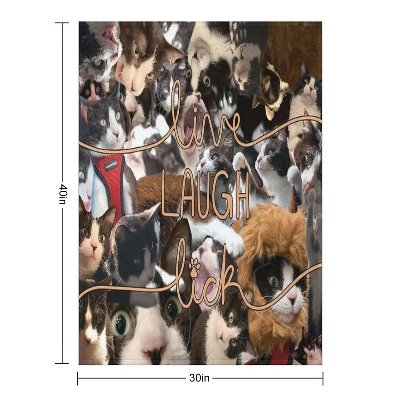 Live, Laugh, Lick Versatility Throw Blanket