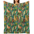 Tropical Jungle Print - For A Nature Lover, Tropical Jungle Decorating Print. Eco-conscious Throw Blanket