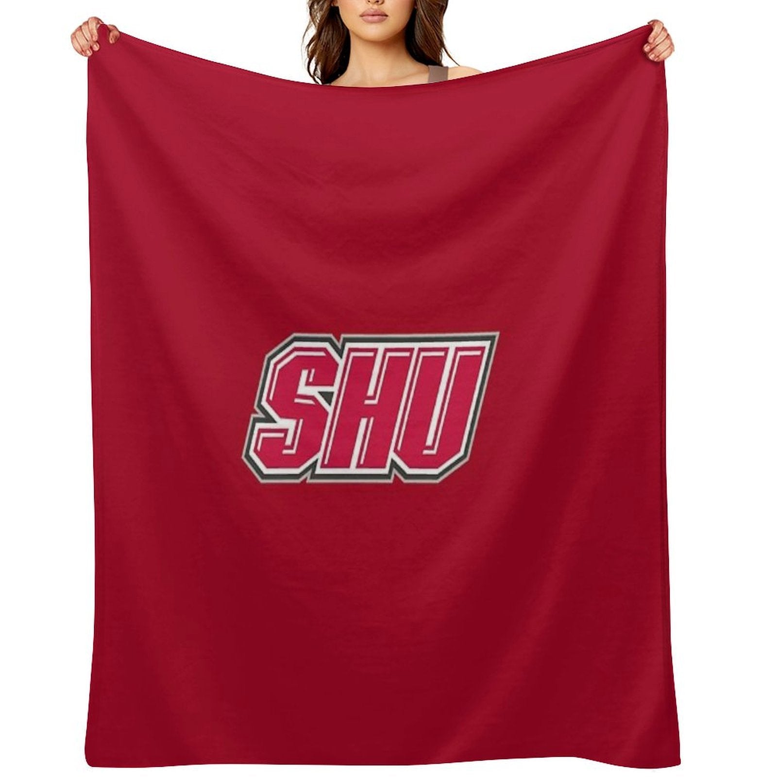 SHU Pioneers Logo Machine-washable Throw Blanket