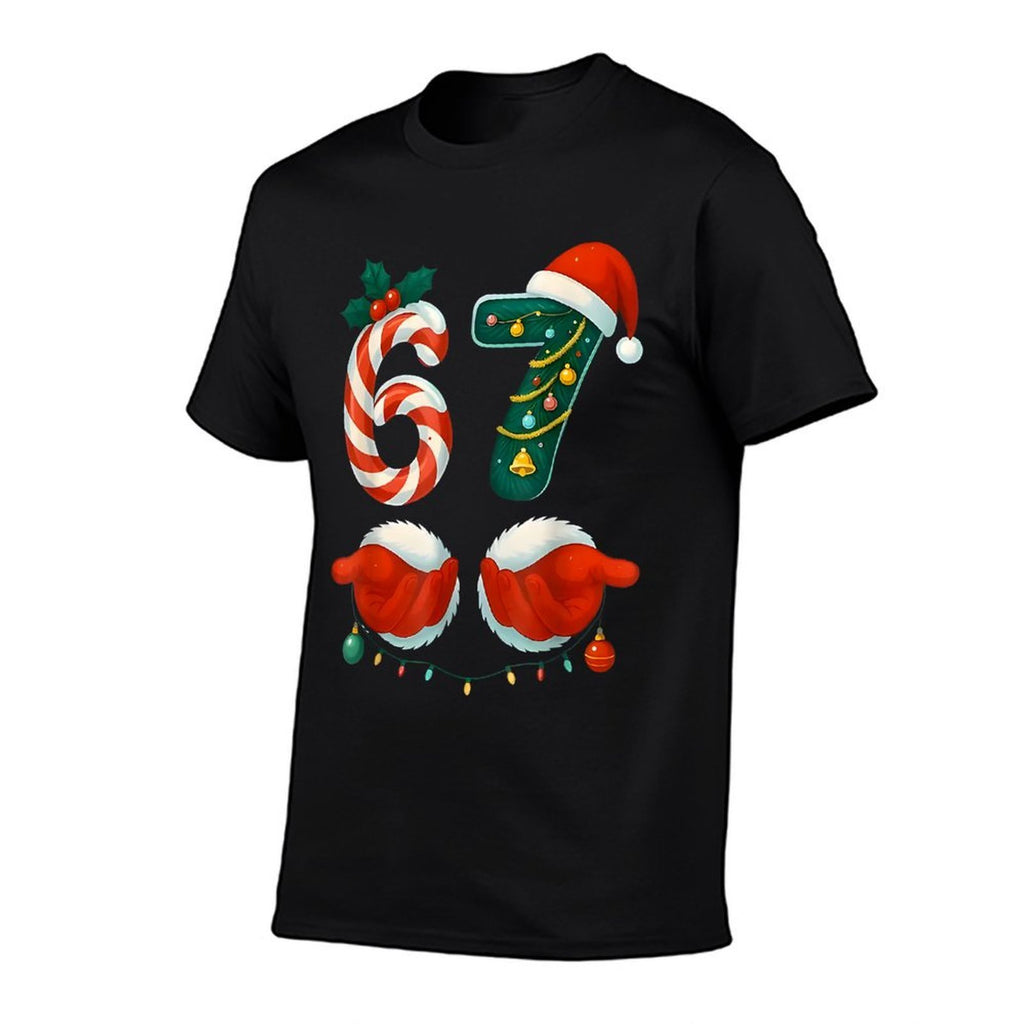 67 Meme Six Seven for Kids Women Men Boys Girls Christmas  Slim-fit Cut T-Shirt