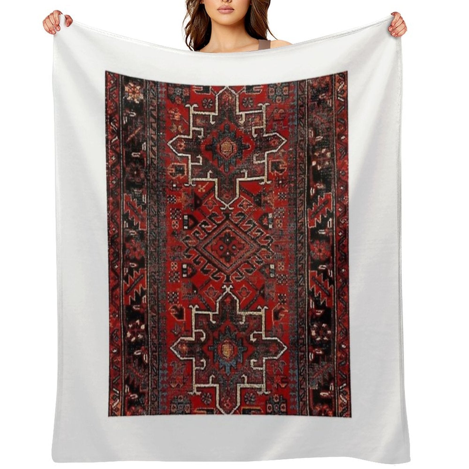 Oriental Rug Durable Throw Blanket