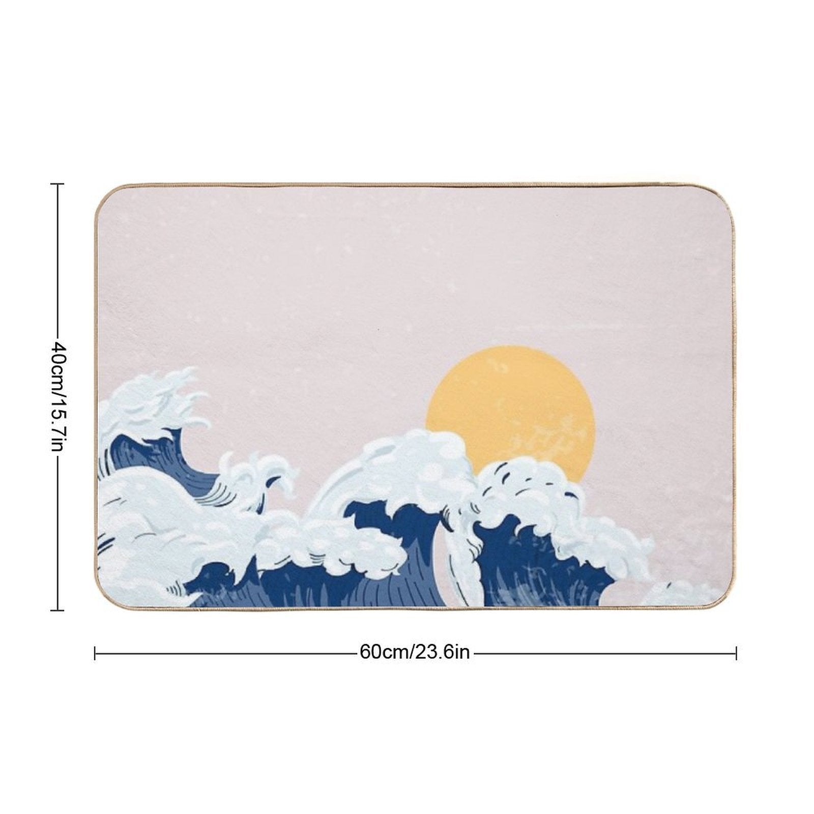 Ocean Waves  Dirt-Trapping Bath Mat